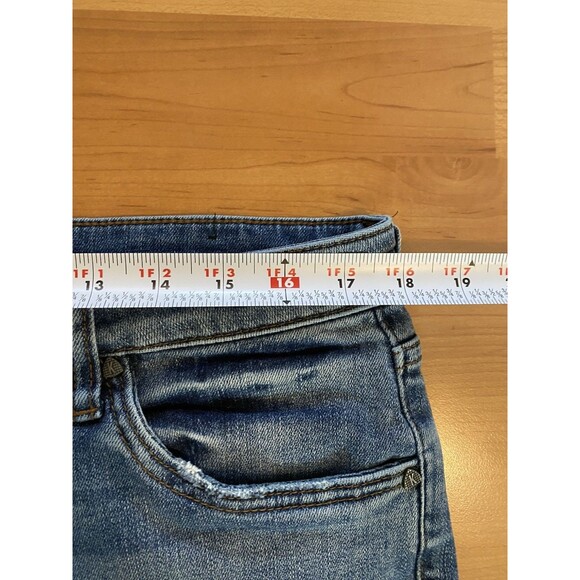 Kut From The Kloth Gidget Size 14 Fray Mid Rise Denim Short Summer Beachy Boho - Picture 9 of 11